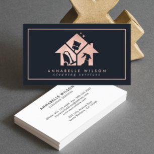 Affärskortet Ro Guld House Städning Services Visitkort