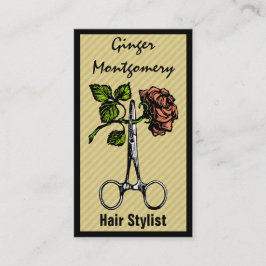 Affärskortet ro och Sissors Hair Stylist Tidsbeställning Kort