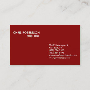 Affärskortet Röd bakgrund i Trendiget snyggt Mörk Visitkort