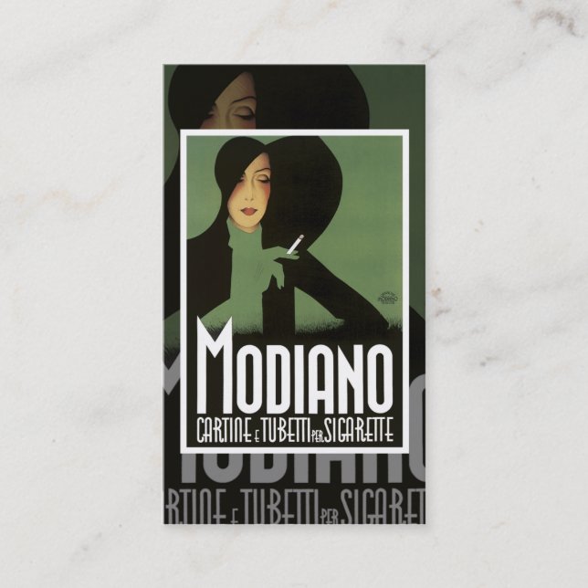 Affärskortet Rökning av Vintage Visitkort (Framsida)