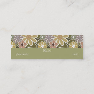 Affärskortet Roligt Blommigt Smala Mini Visitkort