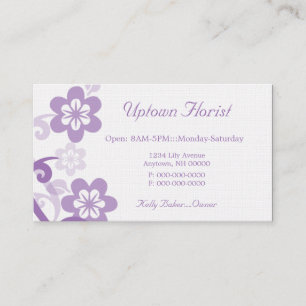 Affärskortet roligt och Vänd Blommigt, Wisteria Visitkort