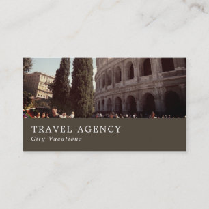Affärskortet Roman Colosseum, Travel Agent Visitkort