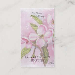 AFFÄRSKORTET rosa APPLE BLOMMAR WATERFLOWER FLOWER Visitkort