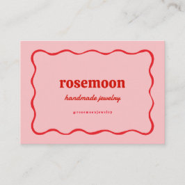 Affärskortet rosa Red Squiggle Visitkort