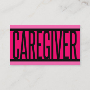 Affärskortet Rosa stripe i Caregiver Visitkort