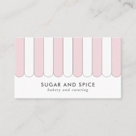 Affärskortet rosa Stripe Store Front (Front) Visitkort