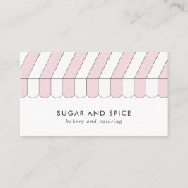 Affärskortet rosa Stripe Store Front (Front) Visitkort