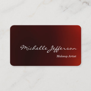 Affärskortet Round Corner Makeup Artist Red Visitkort