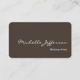 Affärskortet Round Corner Makeup Artist Taupe Visitkort