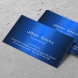 Affärskortet royal Blue Metall Translator Visitkort<br><div class="desc">Royal Blue Metall Translator-Affärskort.</div>