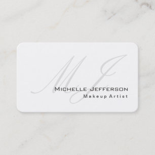 Affärskortet Rundat hörner Makeup Artist White Visitkort