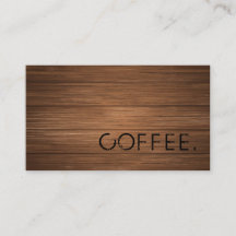 Affärskortet Rustic Brown Wooden Loyalty Coffee