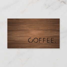 Affärskortet Rustic Brown Wooden Loyalty Coffee Visitkort