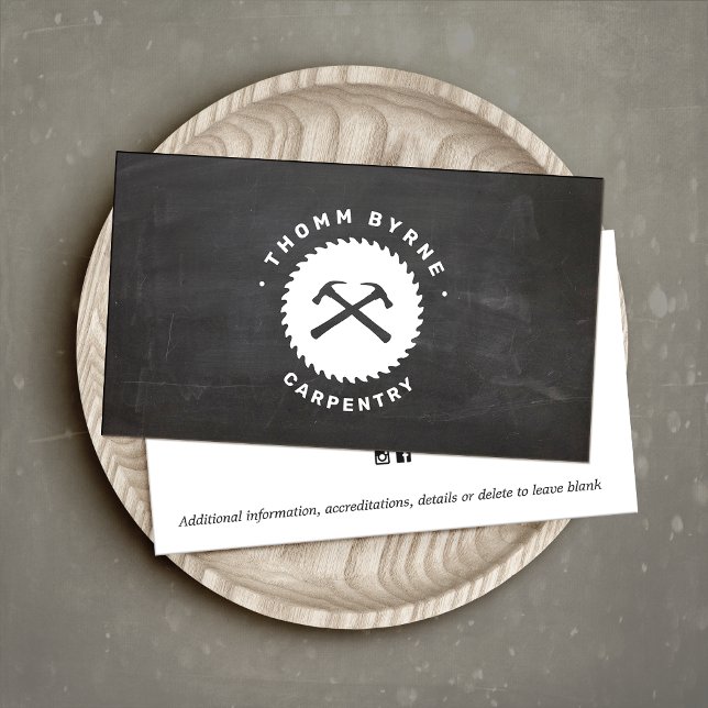 Affärskortet Rustic Carpentry Construction Visitkort (Skapare uppladdad)