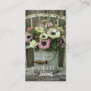 Affärskortet Rustic Florist Blommigt Arrangements Visitkort