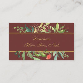 Affärskortet Rustic Gräns Framework Blommigt Visitkort