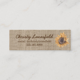 Affärskortet Rustic Solros Mini Mini Visitkort