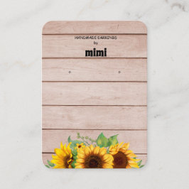 Affärskortet Rustic Solrosarrings Visning Visitkort