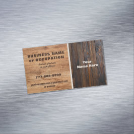 Affärskortet Rustic Wood Tone Magnetiska Visitkort