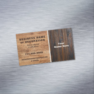 Affärskortet Rustic Wood Tone Magnetiska Visitkort