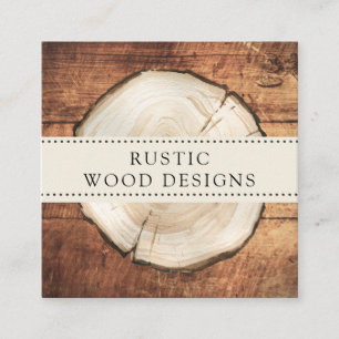 Affärskortet Rustic Woodworkers Carpenter Wood Fyrkantigt Visitkort