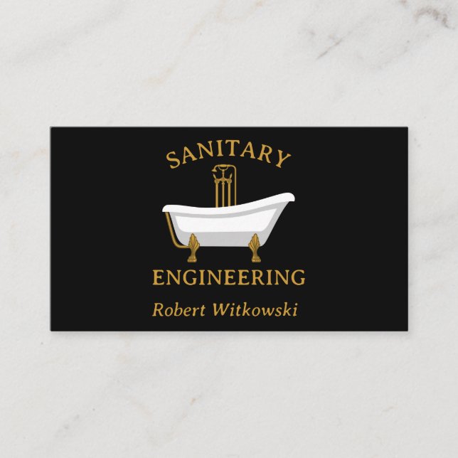 Affärskortet Sanitär teknik och rörsystem Visitkort (Framsida)