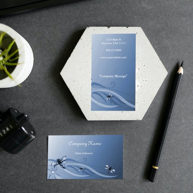 Affärskortet Sapphire Dragonflies Visitkort (Sapphire Dragonflies Business Card)