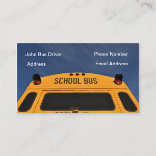 Affärskortet School Buss Driver Visitkort