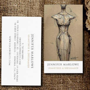 Affärskortet Seamstress Dressmaker Tailor Visitkort