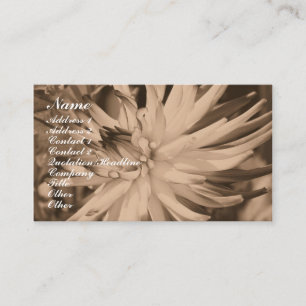 Affärskortet Sepia Dahlia Blomsterfotografi Visitkort