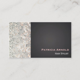 Affärskortet Sequins Glitter Glam Glitzy Black Visitkort
