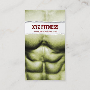 Affärskortet Sex pack Abs Fitness Ripping Visitkort