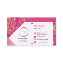 Affärskortet Shock rosa Design