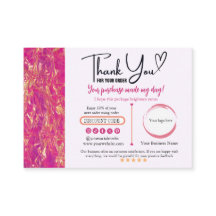 Affärskortet shock rosa Guld Tack