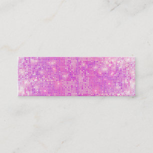Affärskortet shock rosa Sparkly Sequins Mini Visitkort