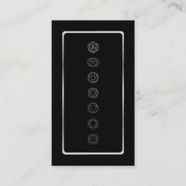 Affärskortet silver Färg Chakras Meditation Visitkort