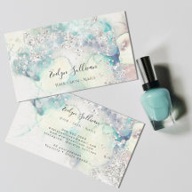 Affärskortet silver glitter