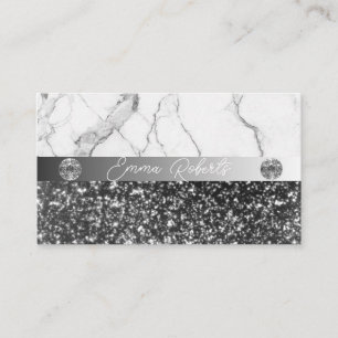 Affärskortet silver Marble Diamond Coach Visitkort
