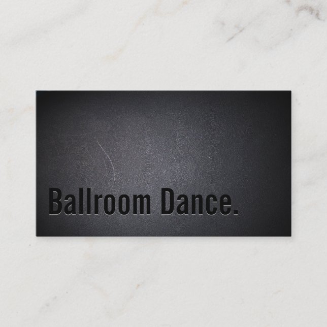 Affärskortet Simple Black Ballroom Dance Visitkort (Framsida)