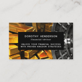 Affärskortet Simple Black Financial Advisor Photo Visitkort