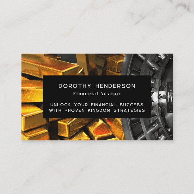 Affärskortet Simple Black Financial Advisor Photo Visitkort (Framsida)