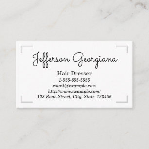Affärskortet Simple Hair Dresser Visitkort