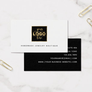 Affärskortet Simple Modern Jewelry Designer Logoty Visitkort