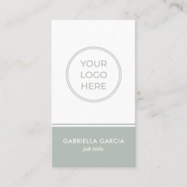 Affärskortet Skannningsbar QR-kod för Sage Grönt L Visitkort