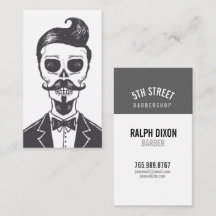 Affärskortet Skeleton gentleman Barber