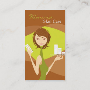 Affärskortet Skin Care Ansikte Care Vector Shop Gi Visitkort