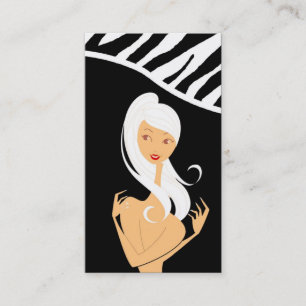 Affärskortet Skin Care Massage Spa Vector Girl Visitkort