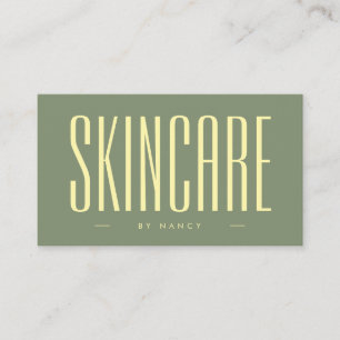 Affärskortet Skinnare - minimalistisk Grönt Visitkort
