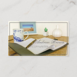 Affärskortet Skrivarpenna för anteckningsbok Visitkort